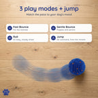 Three play modes plus jump: Fast Bounce, Gentle Bounce, Roll and Jump
